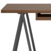 Sawhorse - Solid Walnut Veneer And Metal Desk - Walnut - Image 4