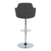 Boyne - Contemporary Adjustable Barstool With Swivel With Oval Footrest (Set of 2) - Chrome / Dark Gray - Image 5