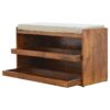 Pull Out Shoe Bench - Chestnut / Mud Linen - Image 4