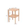 2 Tier Birch Bathroom Shelf, Narrow Shelving Unit, Multifunctional Storage Rack, Corner Rack, For Kitchen, Living Room, Bedroom, Entryway, Bathroom - Natural Wood - Image 8