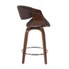 Curvini - Mid-Century Modern Counter Stool (Set of 2) - Walnut / Charcoal - Image 3