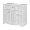 Bathroom Vanity With Resin Sink Combo, Frame Bathroom Storage Cabinet, Freestanding Vanity Set With 3 Drawers & Adjustable Shelf - White - Image 12