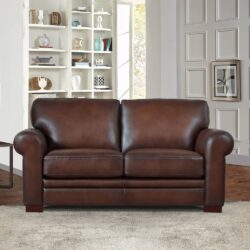 Brookfield - Leather Loveseat - Caramel