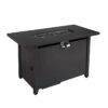 Outdoor Fire Pit Table With Lid Modern Design - Black - Image 2