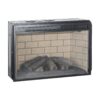 26" Infrared Quartz Heater Fireplace Insert -Woodlog Version With Brick - Antique Black - Image 7