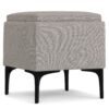 Natasha - Multifunctional Storage Ottoman With Tray - Gray - Image 2