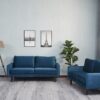 Luxurious Comfort Stationary Loveseat - Space Blue - Image 8