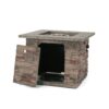 Classic Design Square Fire Pit With Top And 40, 000 Btu Heat Output - Stone Gray - Image 8