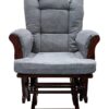 Adeliza - Microfiber Glider Chair With Ottoman - Gray - Image 4