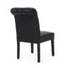 Broxton - Tuft Dining Rolltop Chair (Set of 2) With Button Tufted Upholstery - Black - Image 8