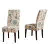Contemporary Dining Chair Set With Rubberwood Legs - White / Blue - Image 2