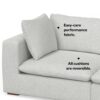 Jasmine - 2 Seater Sofa And Ottoman - Gray - Image 13