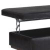 Owen - Lift Top Large Coffee Table Storage Ottoman - Distressed Black - Image 3