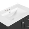 Bathroom Vanity, Modern Bathroom Cabinet With Sink Combo Set, Bathroom Storage Cabinet With A Soft Closing Door And 3 Drawers, Solid Wood Frame - Black - Image 17