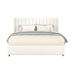 Anda - Queen Patented 2 Drawers Upholstered Storage Bed - Ivory Boucle