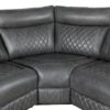 Home Theater Seating Manual Recliner With Cup Holder, Hide - Away Storage Reclining Sofa For Living Room, Home Theater - Gray - Image 18