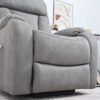 35.4" Electric Power Lift Recliner Chair, Fabric Recliner Chair, Home Theater Seating, Living Room Chair, Side Pocket, Remote Control - Light Gray - Image 18