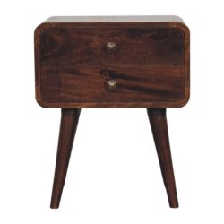 Curved Nightstand - Walnut