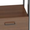 Sawhorse - Solid Walnut Veneer And Ladder Shelf With Storage - Dark Brown - Image 8