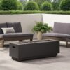 Modern Outdoor Iron Propane Fire Pit, 50, 000 Btu, Sleek Design - Brown / Gold - Image 5