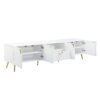 Gaines - High Gloss TV Stand - White - Image 2
