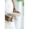 Cake Stand, Cake Plate With Magnesium Base - Cream / Brown - Image 6