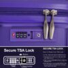 Expandable Hardshell Suitcase Double Spinner Wheels Pp Luggage Sets Lightweight Durable Suitcase With Tsa Lock, 3 Piece Set (20/24/28) - Purple - Image 6