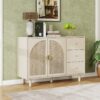 2 Door 3 Drawer Cabinet, Suitable For Bedroom - Natural - Image 4