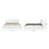 Archie Puffy Grounded - King Upholstered Platform Bed - Almond White - Image 11
