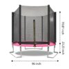 Yc 8Ft Trampoline Outer Net - Pink / Black - Image 7
