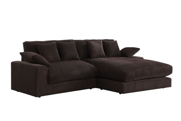 Mystic - Reversible Sectional Sofa Chaise - Dark Chocolate