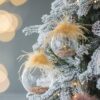 Christmas Ball Ornaments, Decorative Hanging Ball Christmas Tree Ornaments For Holiday Party Decorations (Set of 4) - Multi - Image 3