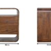 Curve 2 Drawer Nightstand - Brown - Image 10