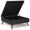Owen - Square Coffee Table Storage Ottoman - Tanners Brown - Image 3
