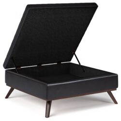 Owen - Square Coffee Table Storage Ottoman - Tanners Brown