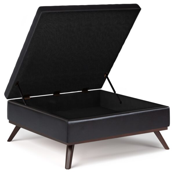Owen - Square Coffee Table Storage Ottoman - Tanners Brown