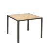 All Weather 5 Piece Patio Dining Table Sets With Acacia Wood Top And Umbrella Hole, Rattan Outdoor - Light Gray - Image 15