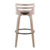Cosini - Mid-Century Modern Fixed Height Barstool & Swivel And Round Footrest (Set of 2) - Light Gray / Black - Image 4