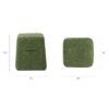 Oliver - Tapered Square Upholstered Ottoman - Moss Green Fleeced - Image 8