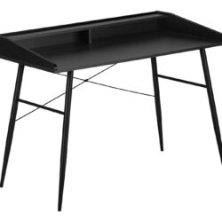 Computer Desk For Home Office, Laptop, Storage Shelves, Contemporary - Black