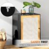 Cat Litter Box Enclosure, Hidden Cat Washroom, Kitty End Table, Litter Cabinet With Sisal Door - Black - Image 3
