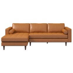 Anthony - Corner Sectional Sofa Left Facing - Orange