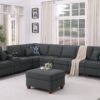 Hannah - Sectional Sofa With Ottoman - Dark Gray - Image 10