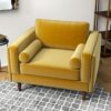 Amber - Velvet Lounge Chair - Yellow - Image 3
