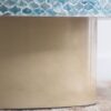 Unique Hyperion Capiz Inlay Drum Coffee Table With Pedestal Base - Multi - Image 8