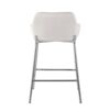 Daniella - Contemporary Fixed Height Counter Stool (Set of 2) - Chrome / White - Image 5
