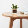 Round Small End Table, Side Table For Bedroom & Balcony - Natural - Image 6