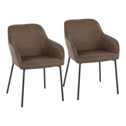 Daniella - Contemporary Dining Chair (Set of 2) - Black / Espresso
