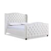 Marcella - Queen Upholstered Shelter Headboard Bed Set - Bright White - Image 3