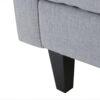 Comfy 5 Pieces L Shaped Sofa With Wooden Legs, Modern Side Chairs For Living Room - Light Gray - Image 12